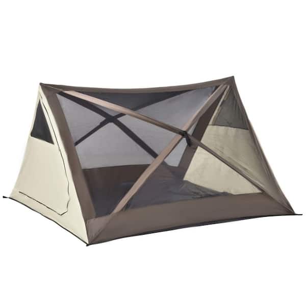 6.9 ft. x 6.9 ft. Pop-Up Camping Tent with Breathable Mesh Walls, Rapid Deployment, Portable Design, Waterproof Surface