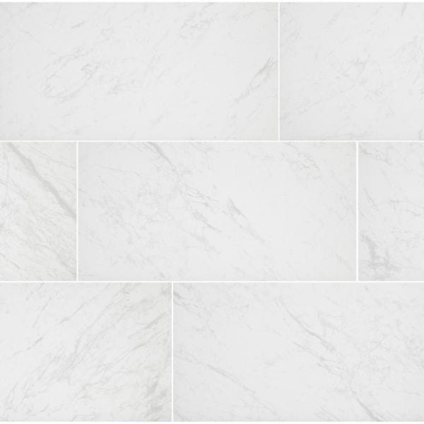 Florida Tile Home Collection Brilliance White Rectified 12 in. x 24 in.  Porcelain Floor and Wall Tile (13.3 sq. ft. / case) CHDEBRL1012X24R