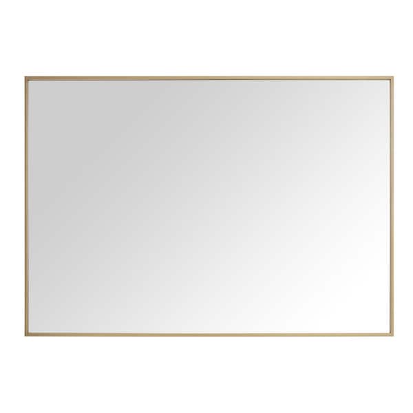 Avanity Sonoma 39 in. W x 27.5 in. H Rectangular Stainless Steel Framed Wall Bathroom Vanity Mirror in Brushed Gold