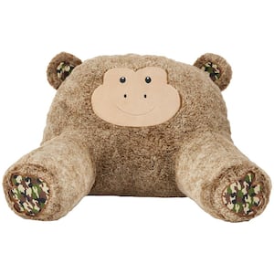 Plush lines Brown Animal 16 in. x 21 in. Throw Pillow
