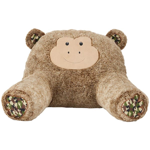 Mina Victory Plush lines Brown Animal 16 in. x 21 in. Throw Pillow