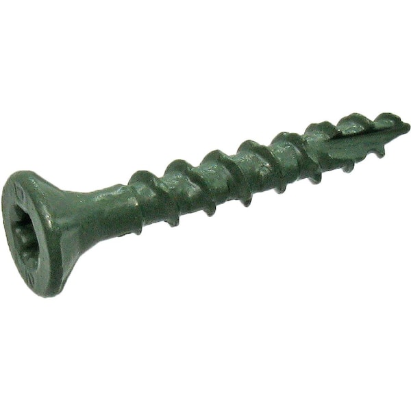 #8 1-1/4 in. Green Exterior Self-Starting Torx Flat-Head Wood Deck Screws (1 lb./157-Piece)