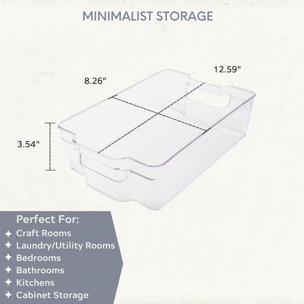 Lexi Home 94.5 Oz Acrylic Fridge Produce Storage Organizer With Divider :  Target