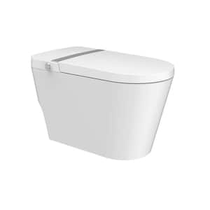 Smart Toilet Bidet 1.32 GPF Round with Auto Flush,Voice control,Heated Seat,Colorful ambient light Included in White