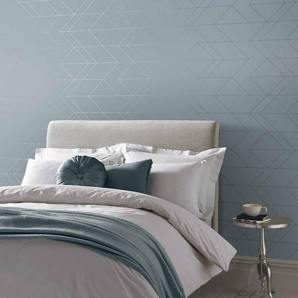 Balance Deep Sky Blue Geometric Paste the Wall Wallpaper