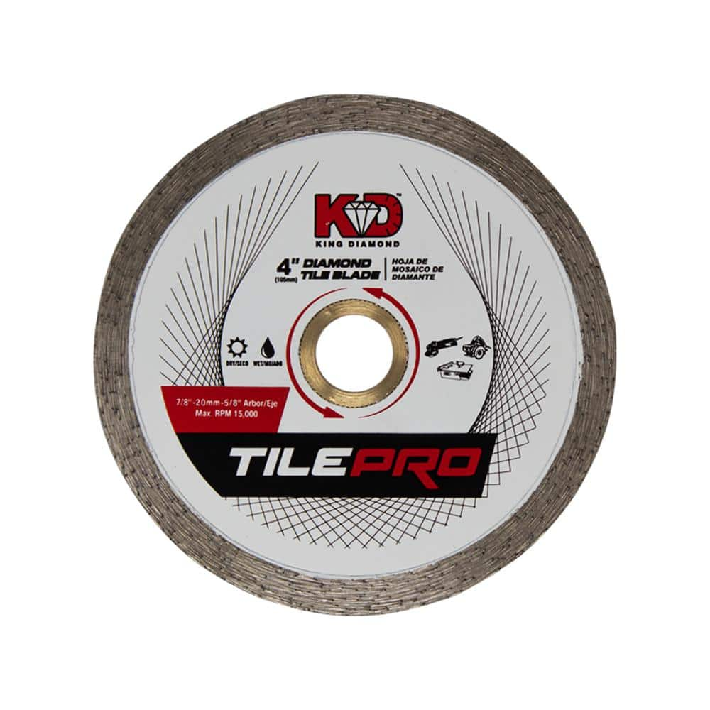 KING DIAMONDDiamond Continuous-Rim Circular Saw Blade 4 in. 