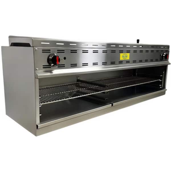 Elite Kitchen Supply 60 ins Commercial NSF Gas Cheese Melter Broiler ECD60 50,000 BTU in Stainless Steel