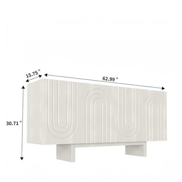 Clihome 15.75-in W x 30.71-in H Mdf White Freestanding Utility Storage Cabinet