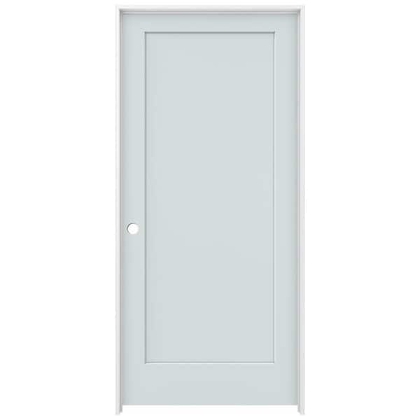 JELD-WEN 36 in. x 80 in. Madison Light Gray Right-Hand Smooth Solid Core Molded Composite MDF Single Prehung Interior Door