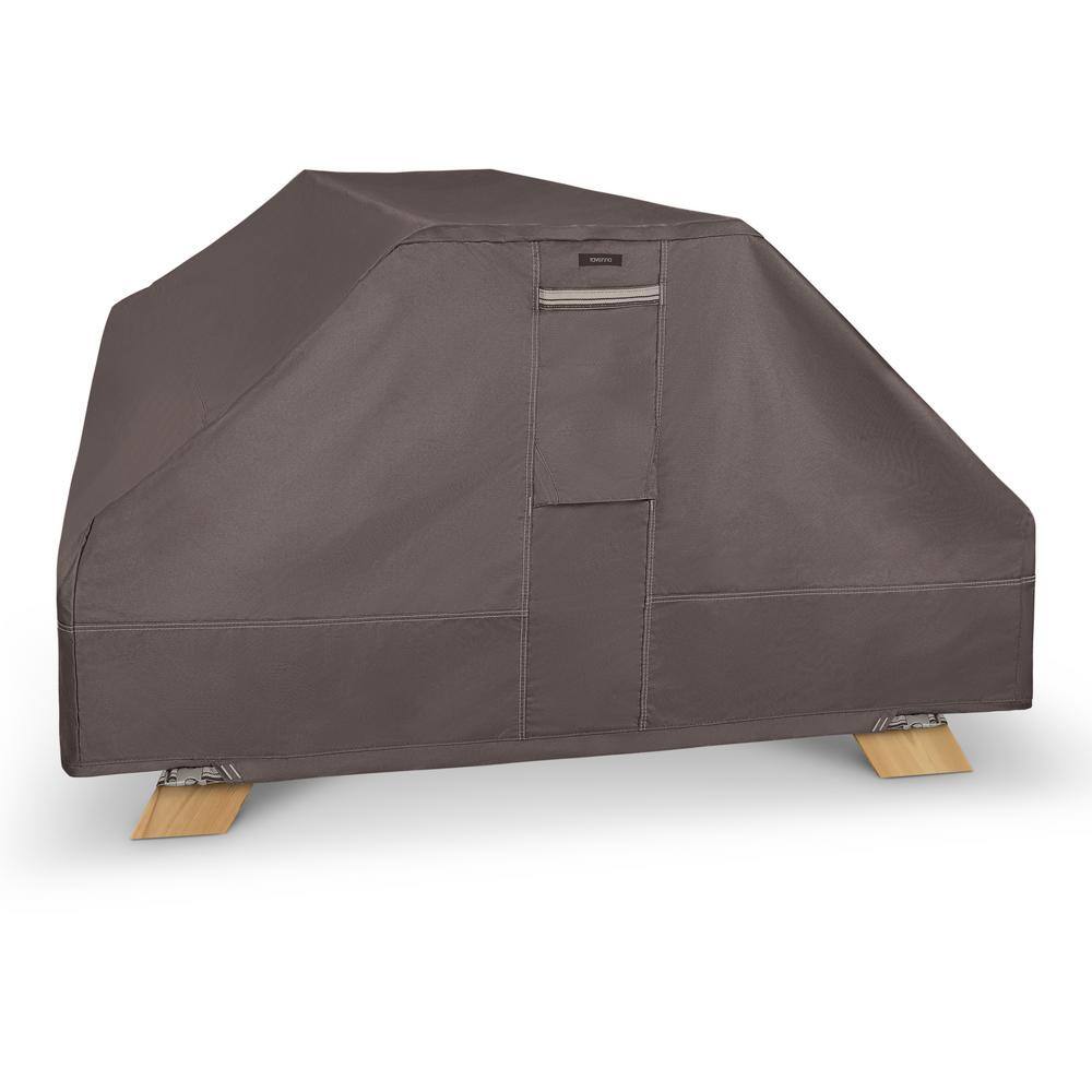Ravenna Dark Brown Water-Resistant Rectangle Picnic Table Cover, 72 x 57 x 33 Inch