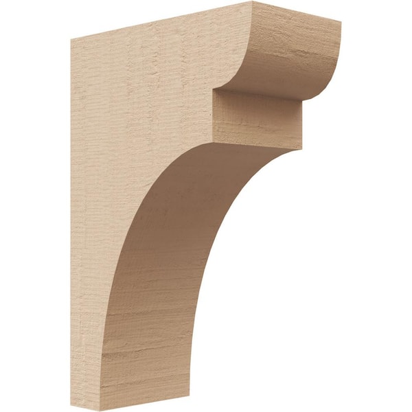 Ekena Millwork 2 in. x 6 in. x 4 in. Series 2 Classic Yorktown Rough Cedar Woodgrain Timberthane Polyurethane Corbel, Primed Tan