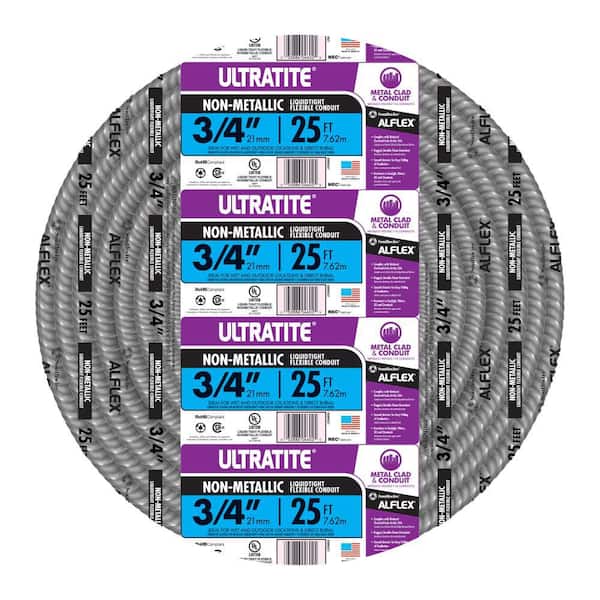 3/4 in. x 25 ft. Ultratite Liquidtight Flexible Non-Metallic PVC Conduit