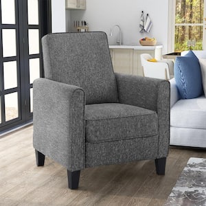 Avvia Gray Polyester Push Back Arm Chair Recliner
