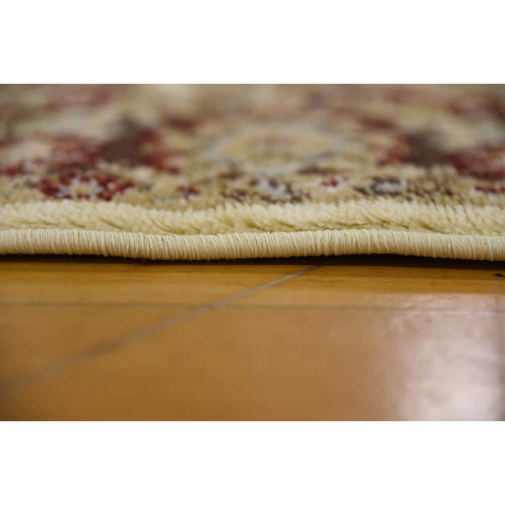 Handmade Ivory Cream 4' Square Synthetic Easy-Care Rug