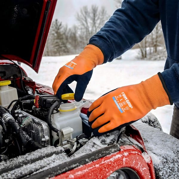 FIRM GRIP Extra Large Winter Waterproof Double Coated Latex