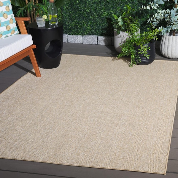 Sisal Performance 8 ft. x 10 ft. Beige Striped Chevron Area Rug