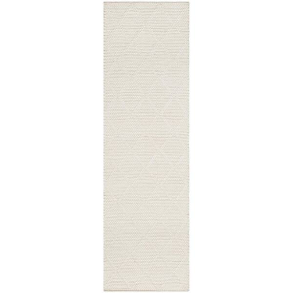 Natura 2 ft. x 22 ft. Ivory Zig-Zag Geometric Runner Rug