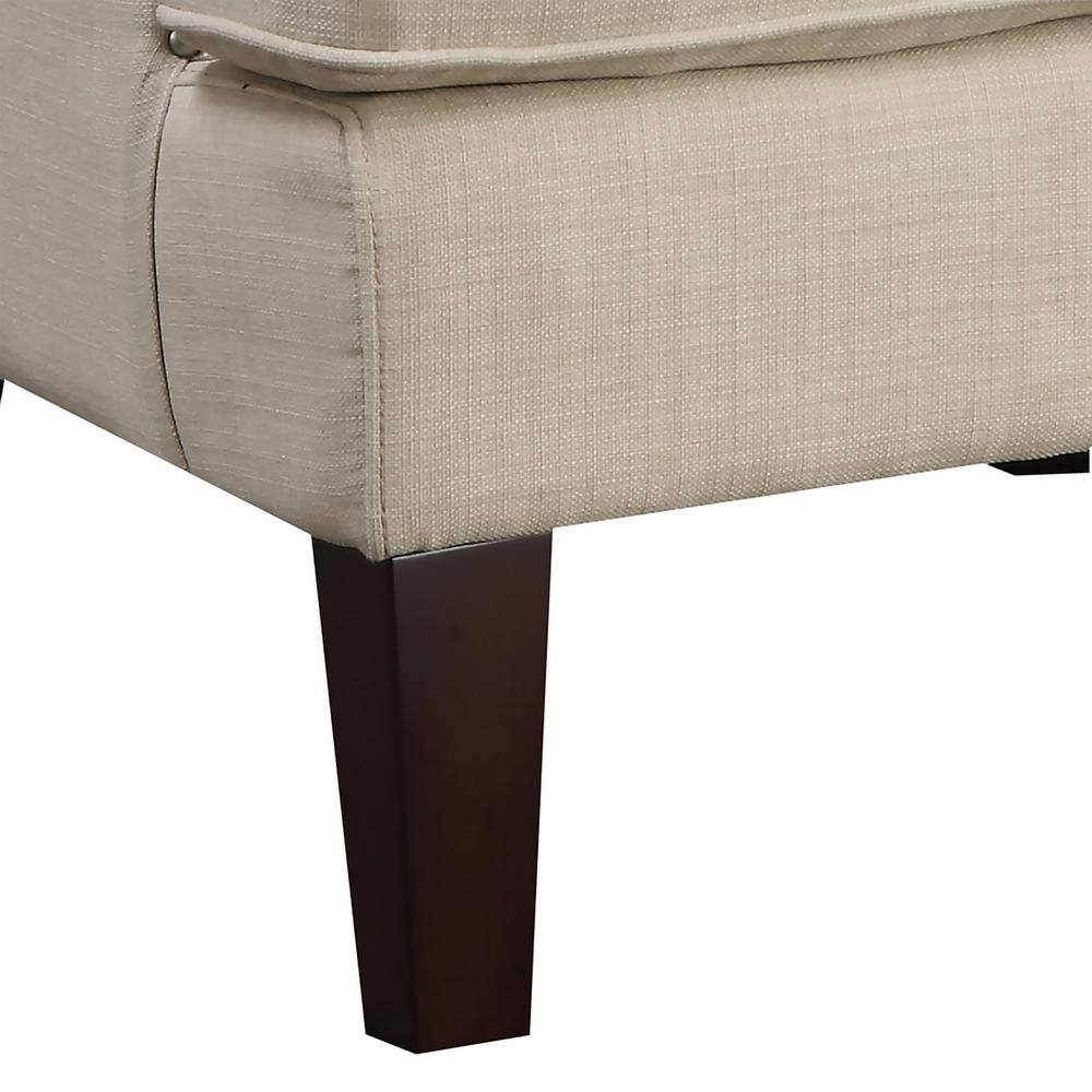 Heirloom Natural Beige Wood Wingback Accent Chair