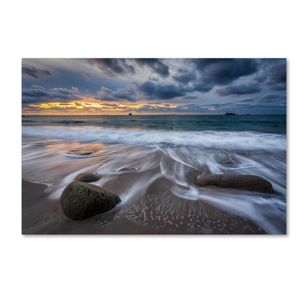Mathieu Rivrin Coastal Landscape Canvas Art with Floater Frame