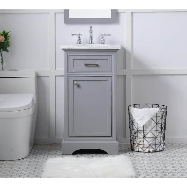 Bathroom Vanity Unit Oak Cabinet Wash Stand Cream Marble Top & Ceramic Basin