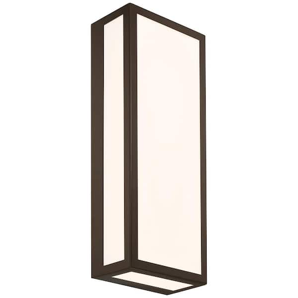 Access Lighting - GEO Black, White Indoor/Outdoor Hardwired Wall Lantern Cylinder Sconce with Integrated LED