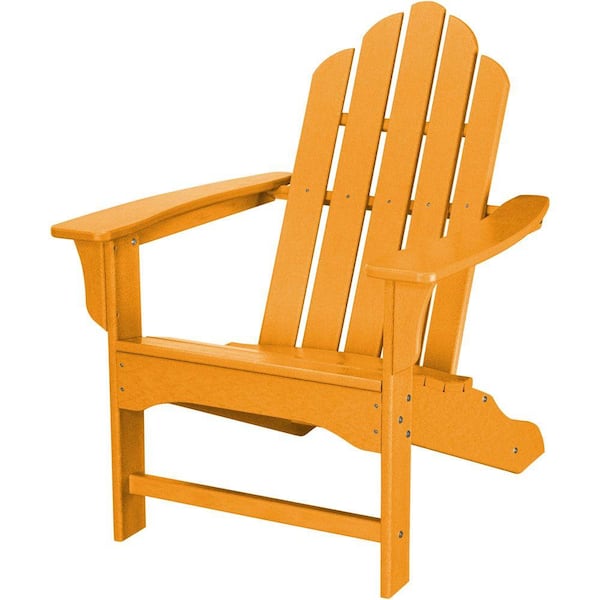 Hanover All-Weather Patio Adirondack Chair in Tangerine Orange