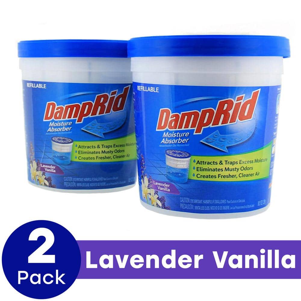 UPC 075919000182 product image for DampRid 10.5 oz. Lavender Vanilla Refillable Moisture Absorber (2-Pack), White | upcitemdb.com