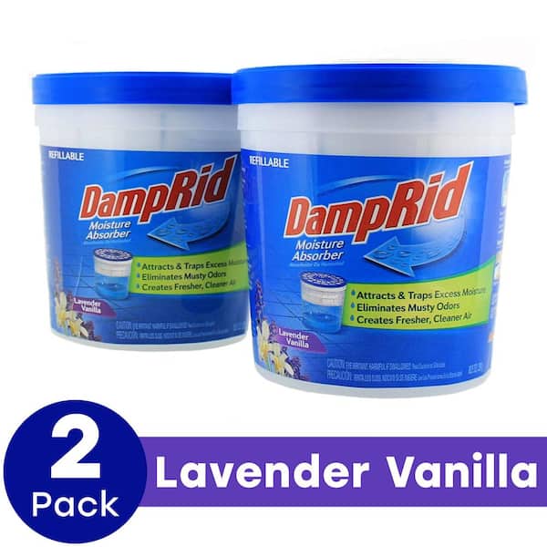 DampRid 10.5 oz. Lavender Vanilla Refillable Moisture Absorber (2-Pack)