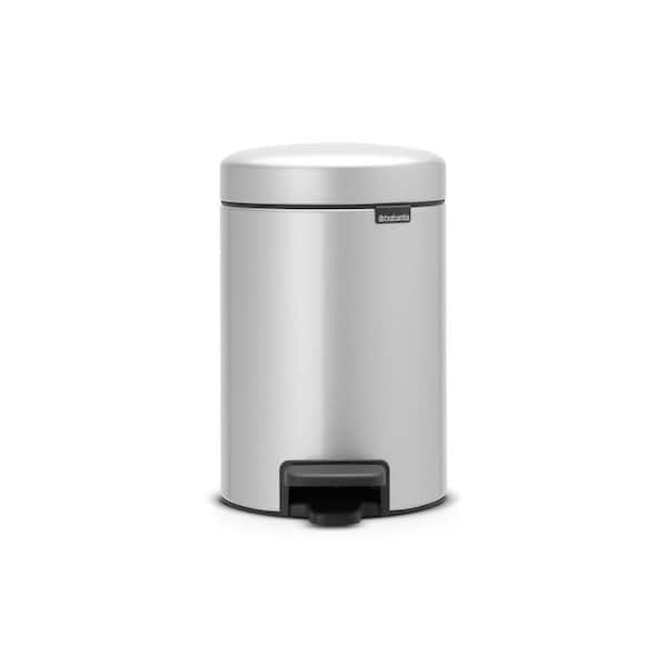 Brabantia NewIcon 0.8 Gal. Metallic Gray Step-On Trash Can