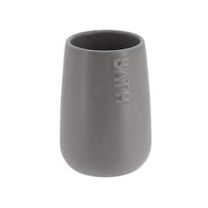 Bath D Collection Freestanding Water Tumbler-Toothbrush Holder Dolomite Grey