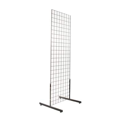 Econoco 48 in. H x 24 in. W Black Metal Grid Wall Panel-P3BLK24 - The ...