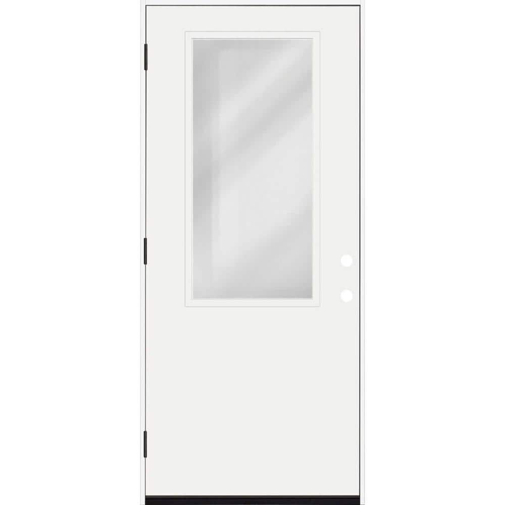Legacy 30 in. x 80 in. RHOS 2/3 Clear Glass White Primed Fiberglass Prehung Front Door price history on PriceWatchPro