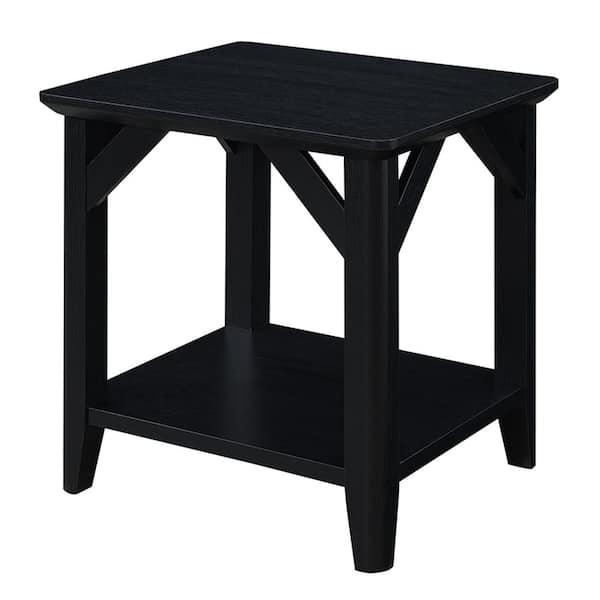 Convenience Concepts Winston 22 in. W Black Rectangle Wood Top End