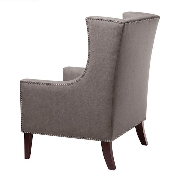 Weston Dark Gray Wingback Chair
