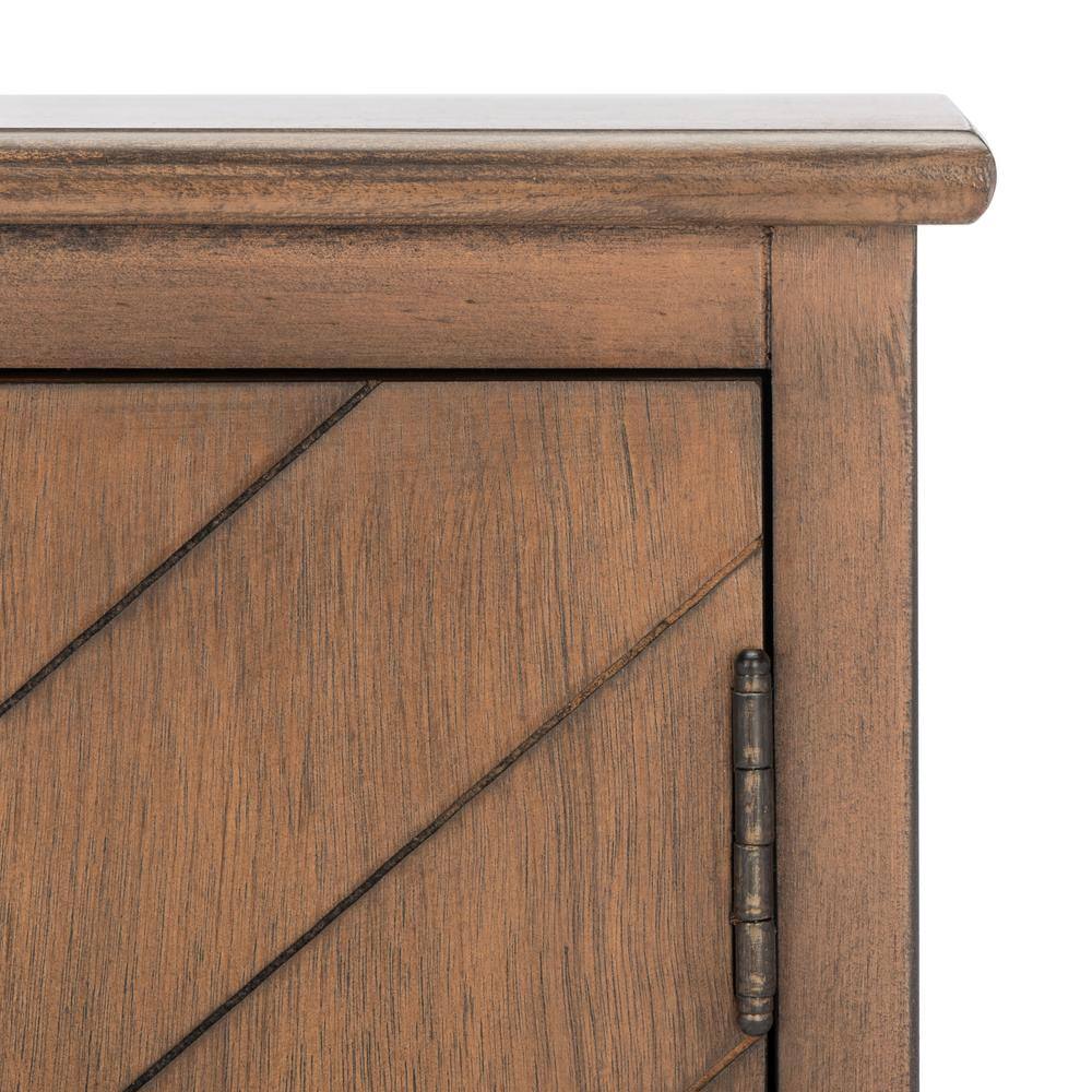 Peyton Modern Brown Wood & Metal Storage Console Table - 36"