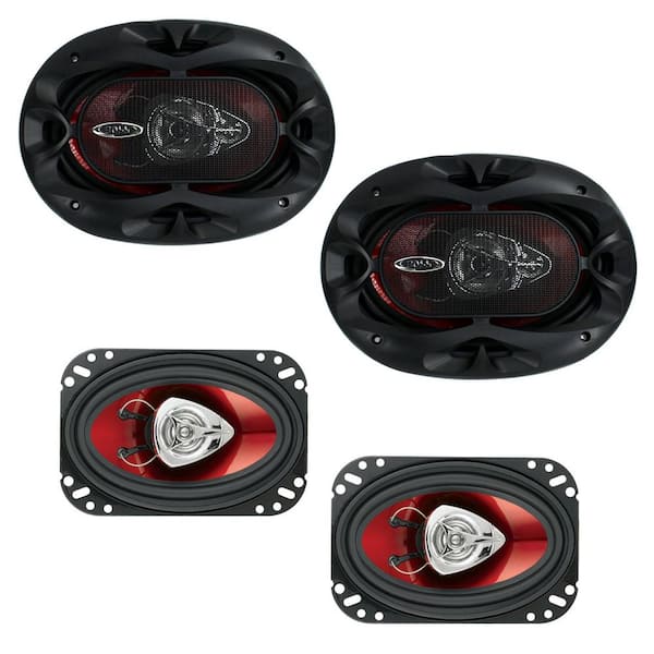 BOSS AUDIO SYSTEMS 6 in. x 9 in. 3 Way 400-Watt Speakers (Pair) and 4 in. x 6 in. 200-Watt 2 Way Car Audio Speakers (Pair)