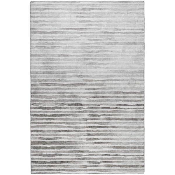 Dream Shag Premium Machine Washable Abstract ADS187 Gray 9 ft. x 12 ft. Area Rug