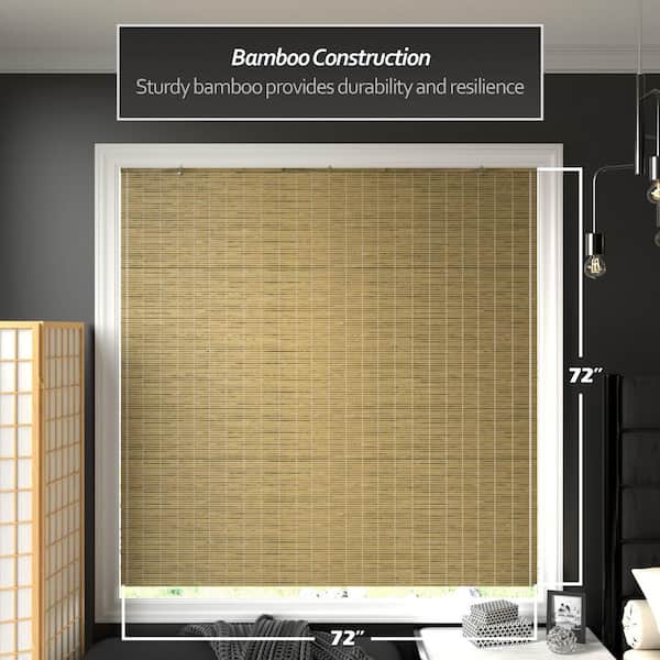 スクリーントーンセット RED LANTERN Oriental Furniture Burnt Bamboo Cordless Window Shade