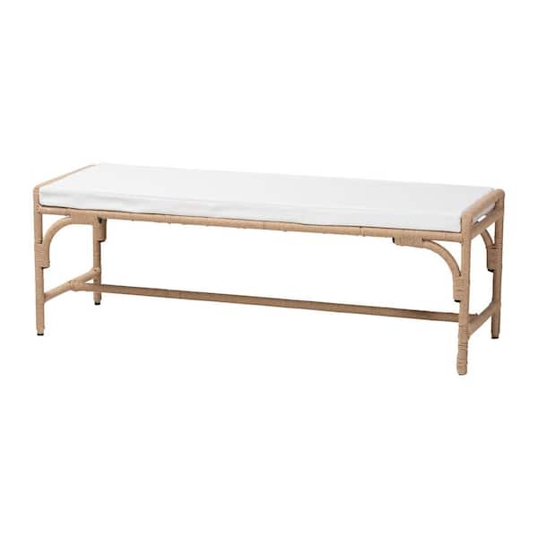 Nasim Natural Jute Accent Dining Bench 53.9 in.
