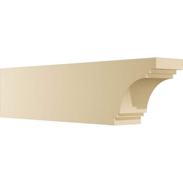 Ekena Millwork 6 in. W x 10 in. H x 42 in. L Standard Pescadero Signature Polyurethane Outlooker, Primed Tan
