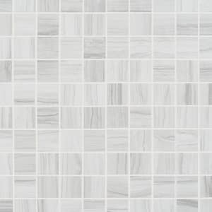 Saroshi Luminus White 11.81 in. x 11.81 in. Matte Porcelain Floor and Wall Mosaic Tile (0.96 sq. ft./Each)