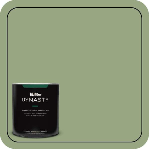 BEHR DYNASTY 1 qt. #M380-5 Hillside Grove One-Coat Hide Semi-Gloss Enamel Interior Stain-Blocking Paint and Primer
