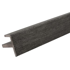 All Weather System 2.2 in. x 2.2 in. x 8 ft. Composite Siding End Trim in Hawaiian Charcoal Board