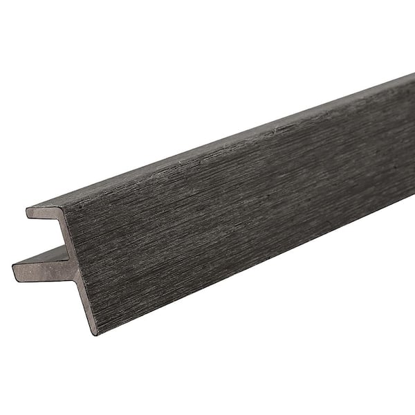 NewTechWood All Weather System 1.87 in. x 1.87 in. x 8 ft. Composite Siding End Trim in Hawaiian Charcoal Board