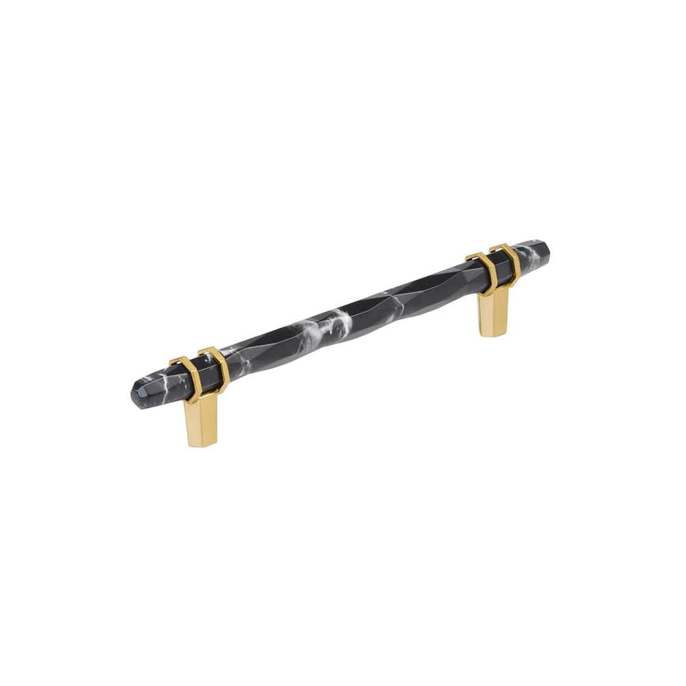 Carrione 6-5/16 in. (160mm) Center-to-Center Marble Black/Champagne Bronze Bar Cabinet Pull price history on PriceWatchPro