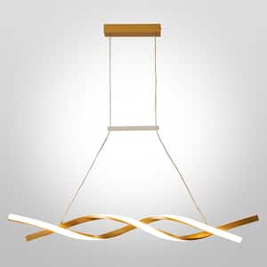 Brody 2-Light Dimmable Integrated LED Gold Kitchen Island Pendant Light