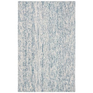 Abstract Ivory/Navy 4 ft. x 6 ft. Geometric Gradient Area Rug