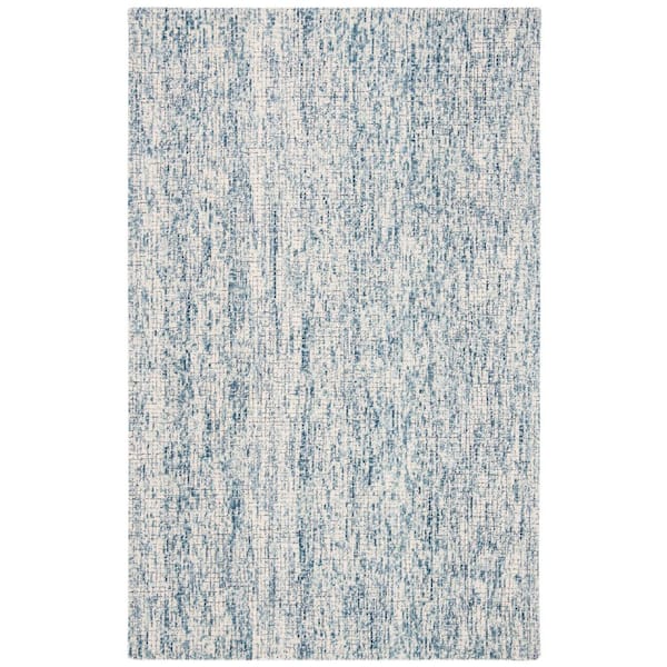 SAFAVIEH Abstract Ivory/Navy 6 ft. x 9 ft. Geometric Area Rug