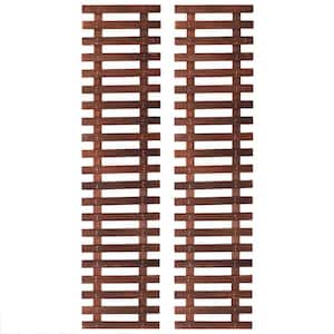 11 in. W x 47 in. H Dark Brown Wood Wall Mounted Wall Planter (2-Pack)