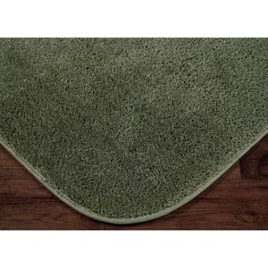 Traditional Deep Fern 22 in. x 60 in. Washable Bathroom Accent Rug